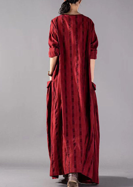 Robe Longue à Manches Longues avec Poches pour Femmes 2