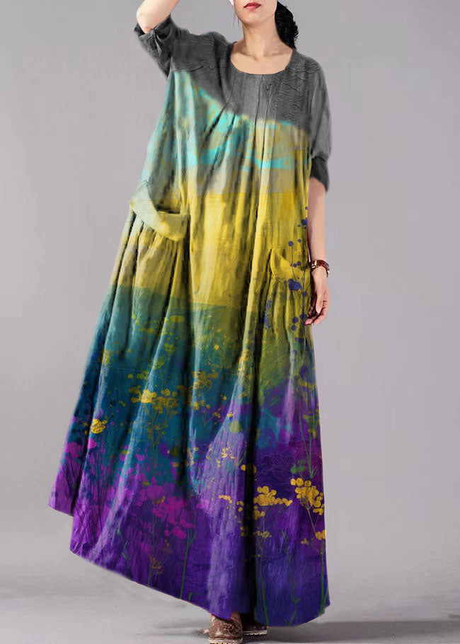 Robe Longue à Manches Longues avec Poches pour Femmes 7