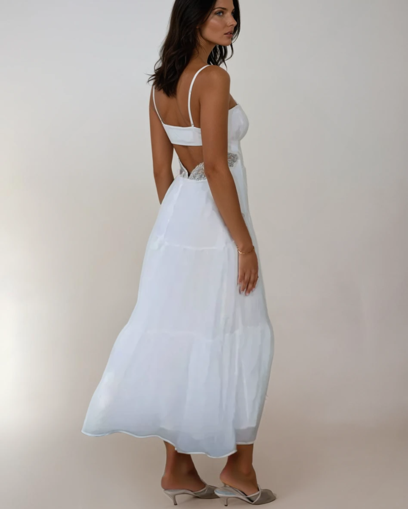 Robe Maxi Découpée Bohème Chic Femme 5