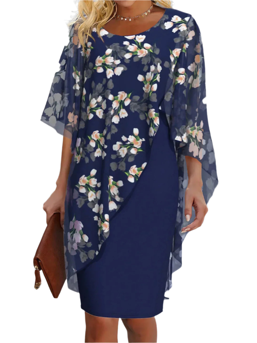 Robe Maxi Femme Chiffon à Imprimé Floral 0