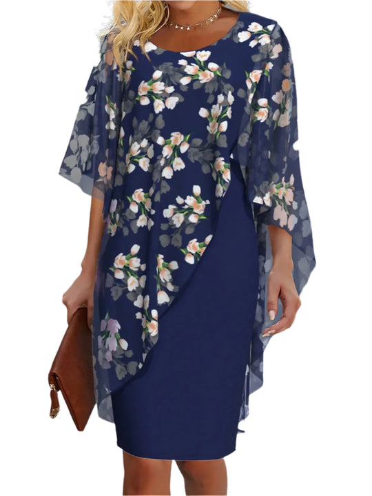 Robe Maxi Femme Chiffon à Imprimé Floral 0