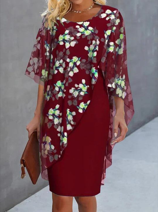 Robe Maxi Femme Chiffon à Imprimé Floral 2