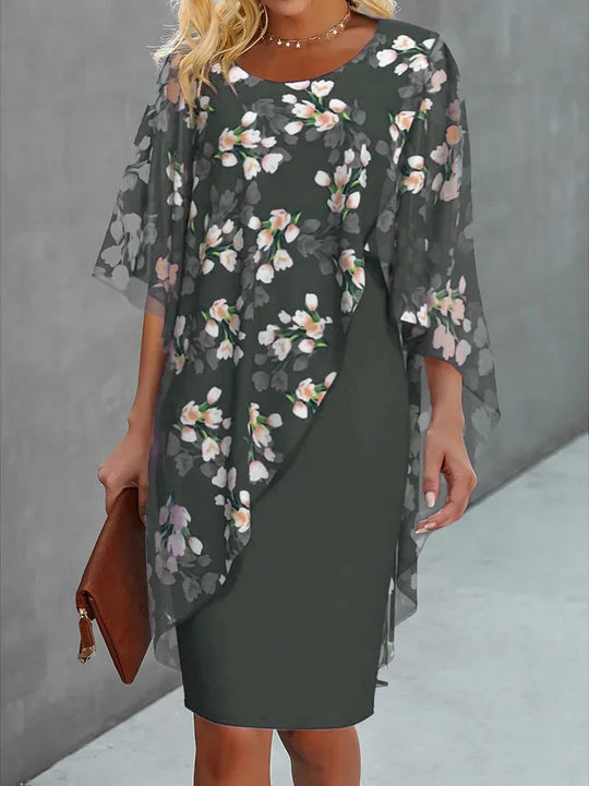 Robe Maxi Femme Chiffon à Imprimé Floral 5