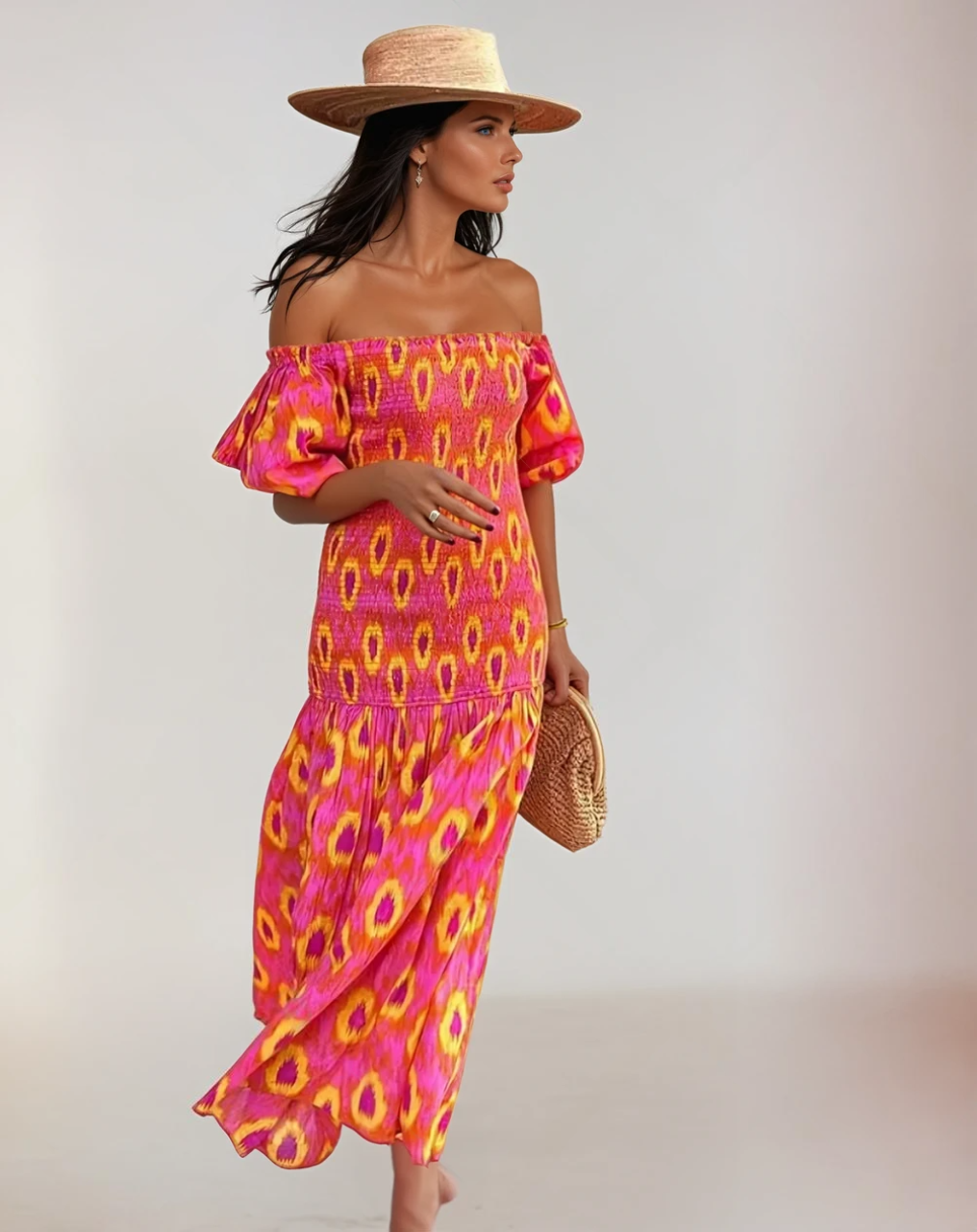Robe Maxi Femme Élégante à Imprimé Coloré 1