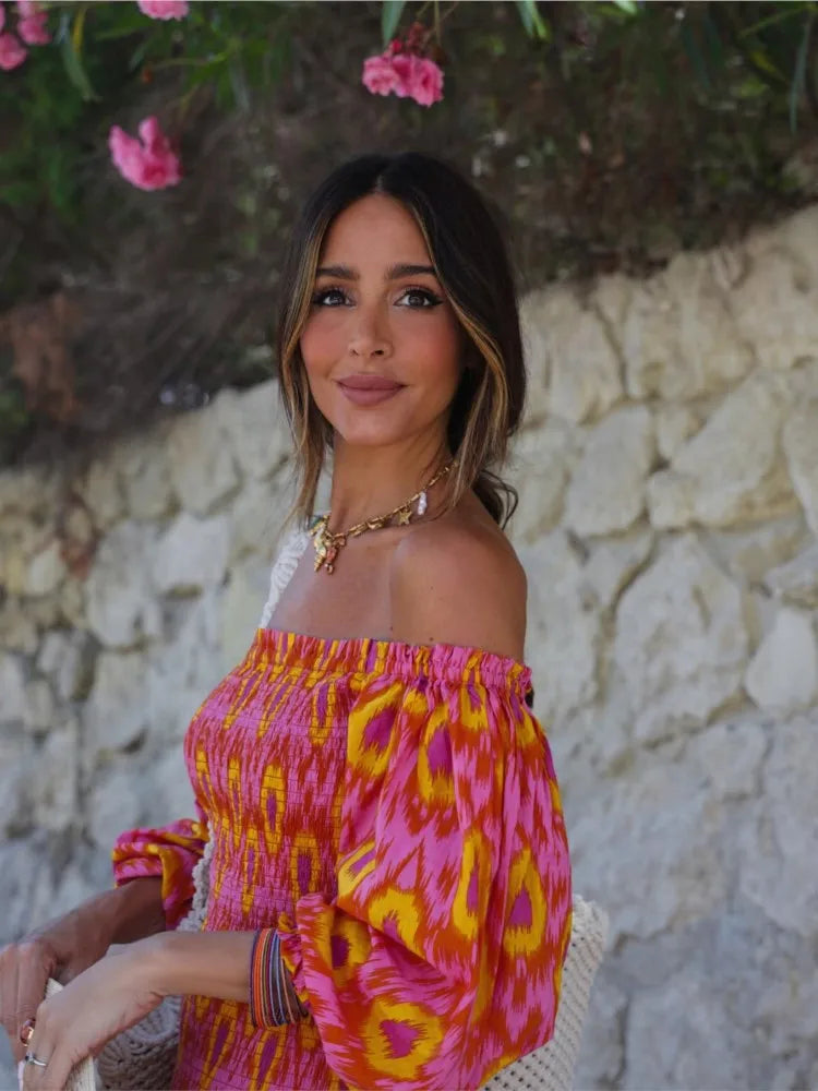 Robe Maxi Femme Élégante à Imprimé Coloré 5