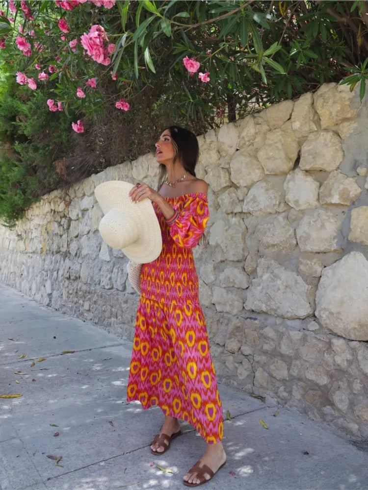 Robe Maxi Femme Élégante à Imprimé Coloré 6