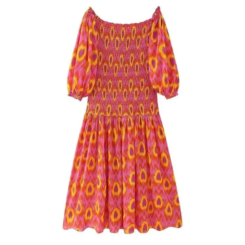 Robe Maxi Femme Élégante à Imprimé Coloré 7