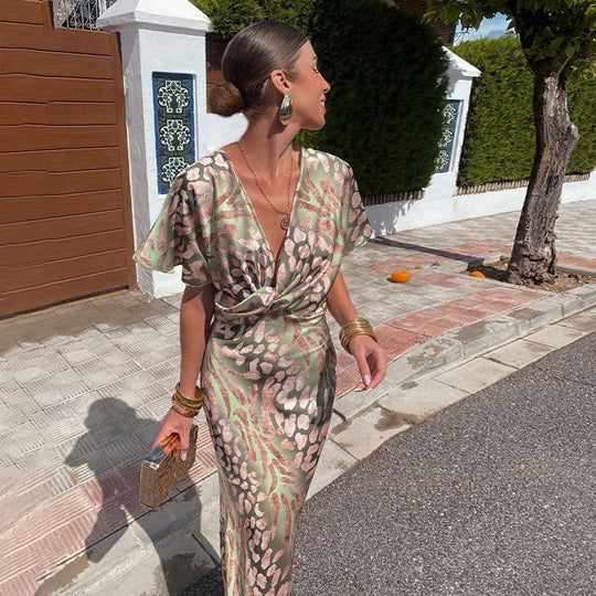 Robe Maxi Femme Élégante en Tissu Doux 2