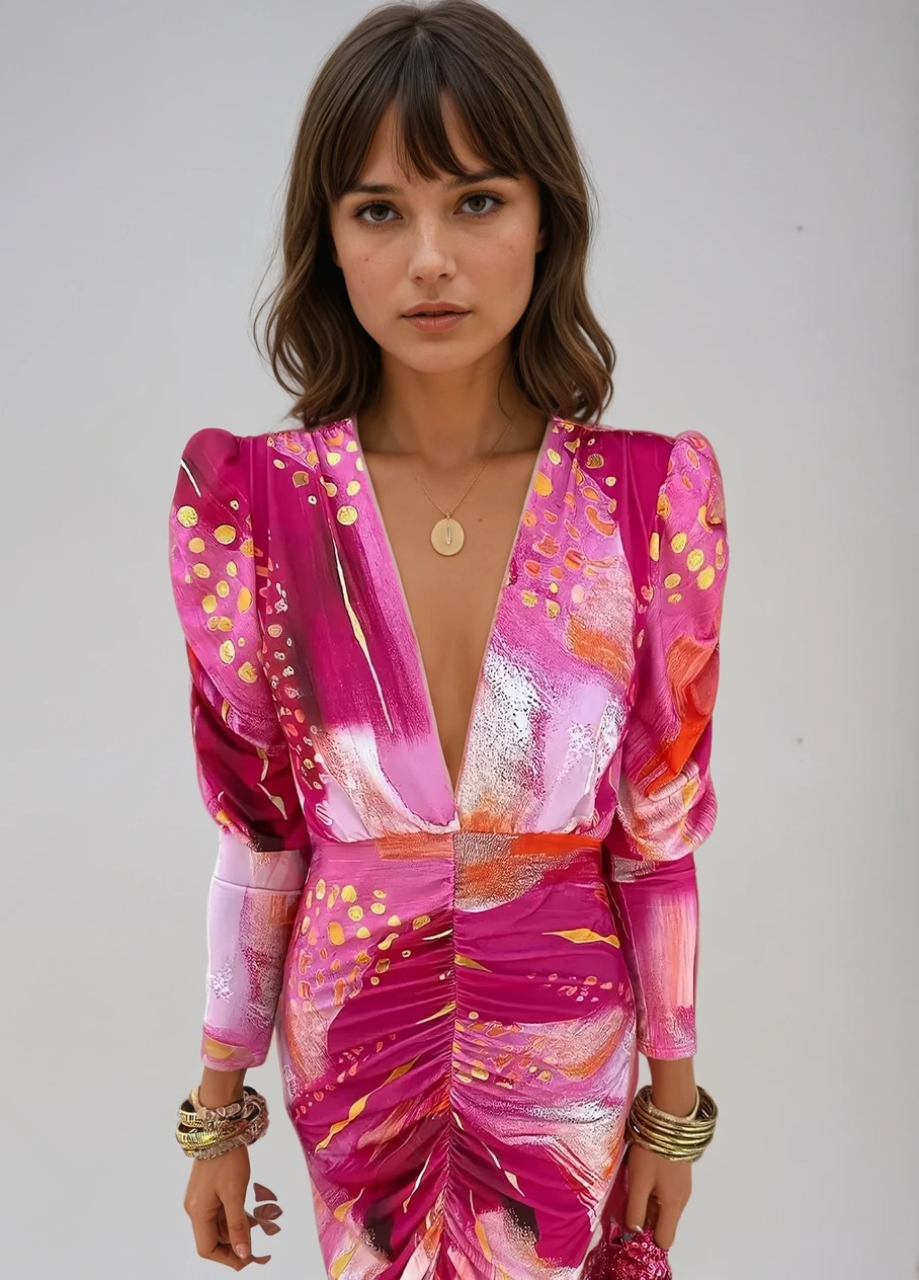 Robe Maxi Femme Élégante en Tissu Doux 2