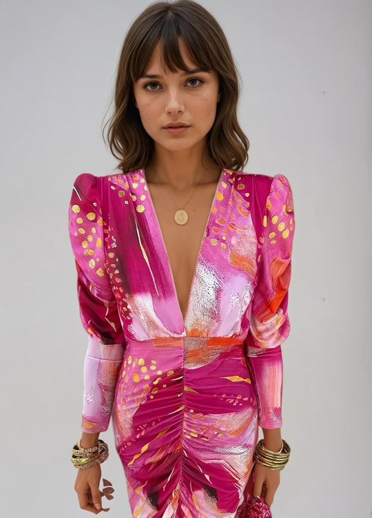 Robe Maxi Femme Élégante en Tissu Doux 2