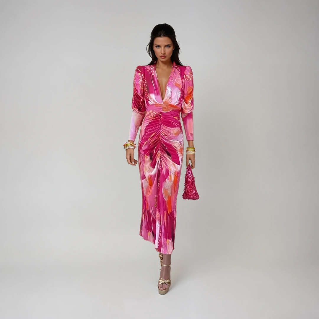 Robe Maxi Femme Élégante en Tissu Doux 3
