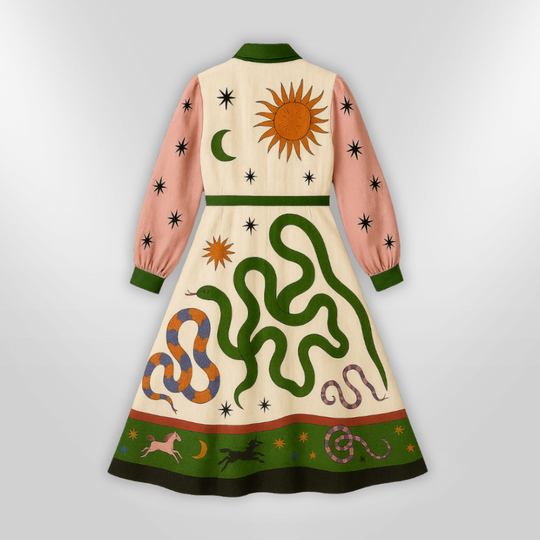 Robe Maxi Femme Style Italienne Imprimée 4