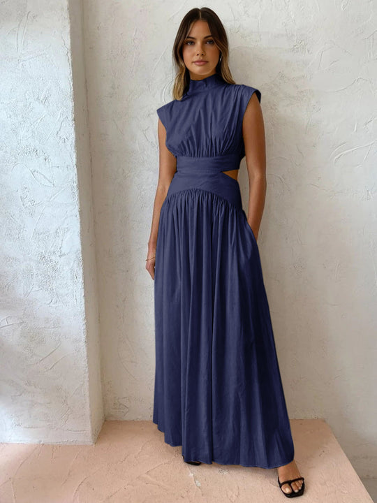 Robe Maxi Femme à Col Simulé 7