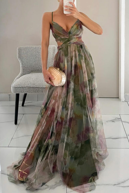 Robe Maxi Femme à Motif Floral 9