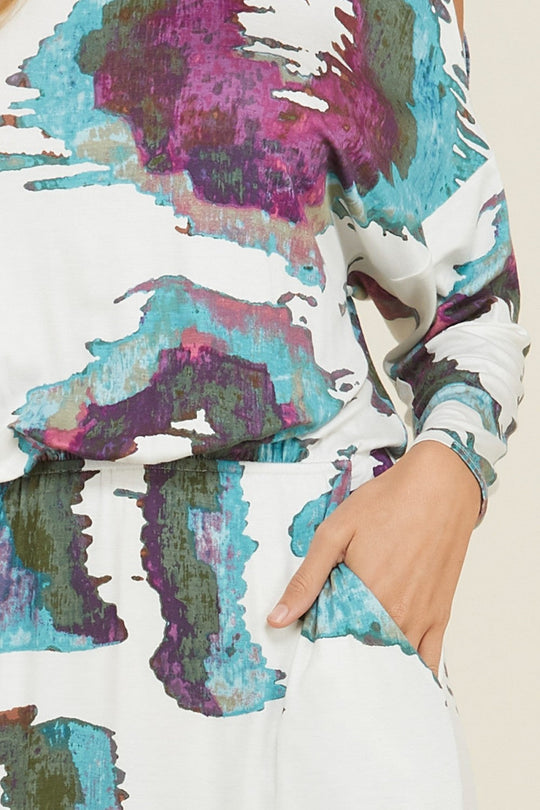 Robe Maxi à Épaules Nues en Tricot Multicolore 4