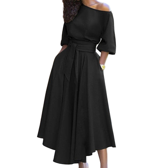 Robe Maxi en Coton pour Femmes avec Taille Cintrée 0
