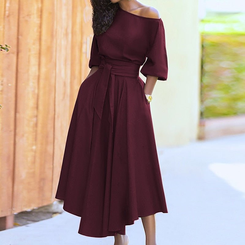 Robe Maxi en Coton pour Femmes avec Taille Cintrée 1