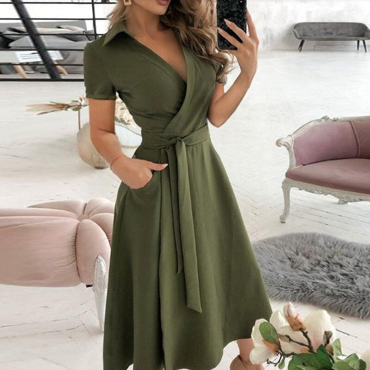 Robe Maxi en Coton pour Femmes avec Taille Cintrée 10