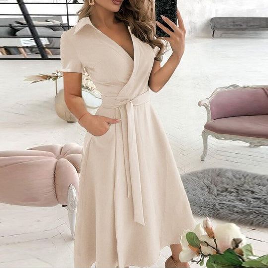 Robe Maxi en Coton pour Femmes avec Taille Cintrée 12