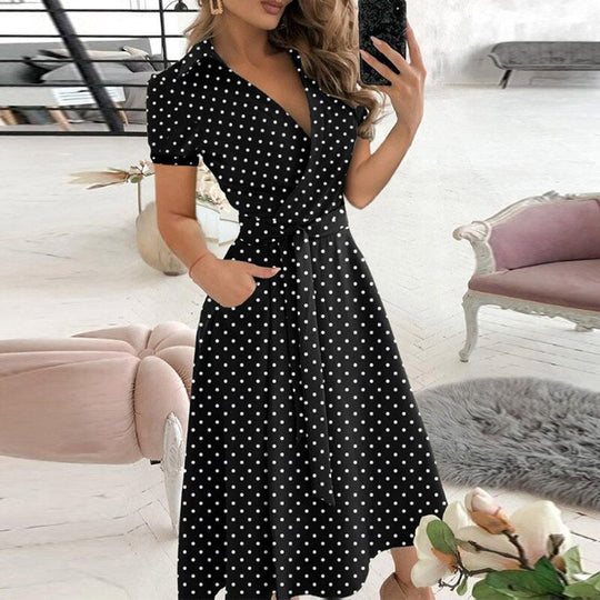 Robe Maxi en Coton pour Femmes avec Taille Cintrée 13