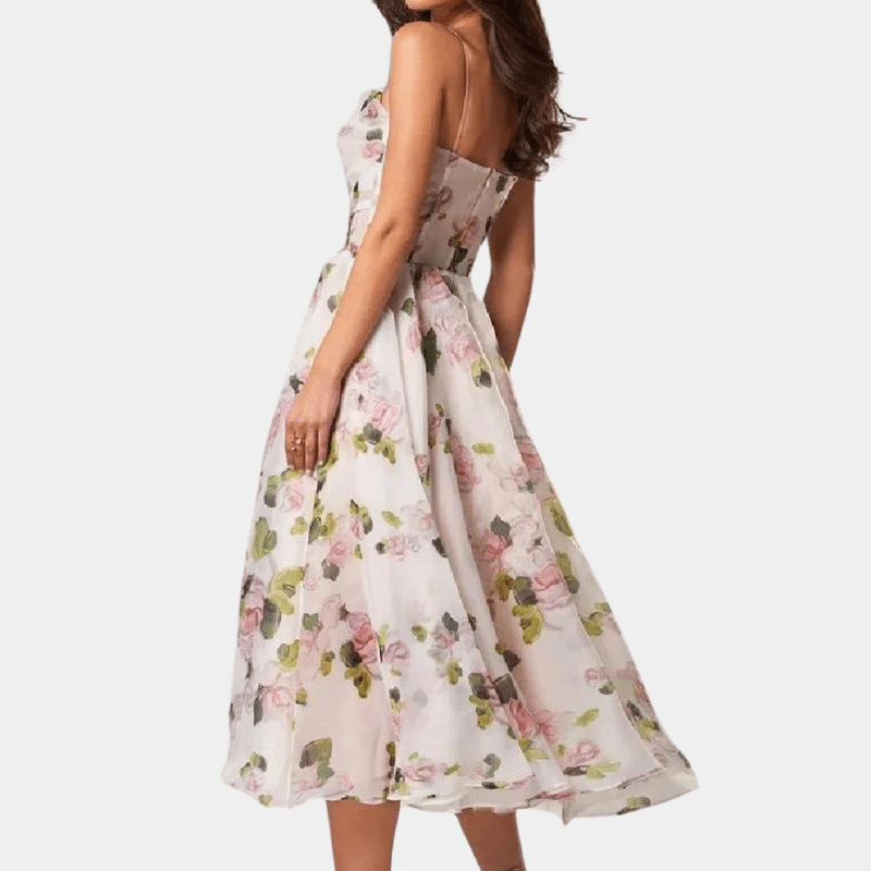 Robe Mi Longue Femme Design Unique Tissu Légère Respirant 2