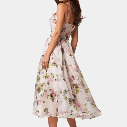 Robe Mi Longue Femme Design Unique Tissu Légère Respirant 2