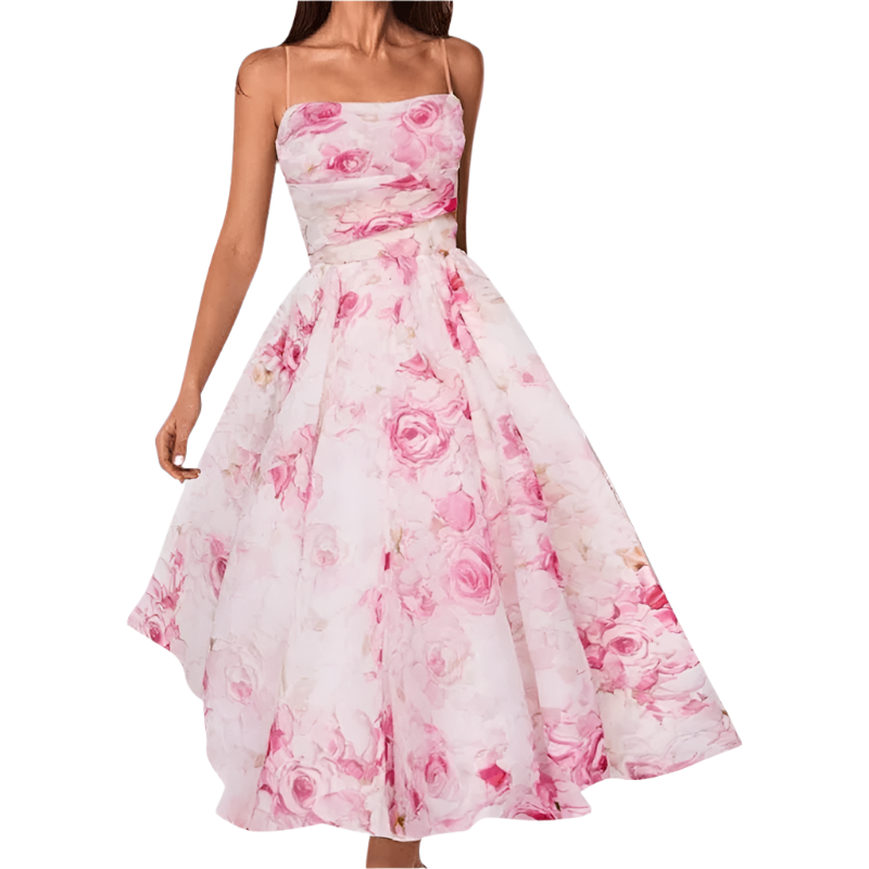 Robe Mi Longue Femme Design Unique Tissu Légère Respirant 5