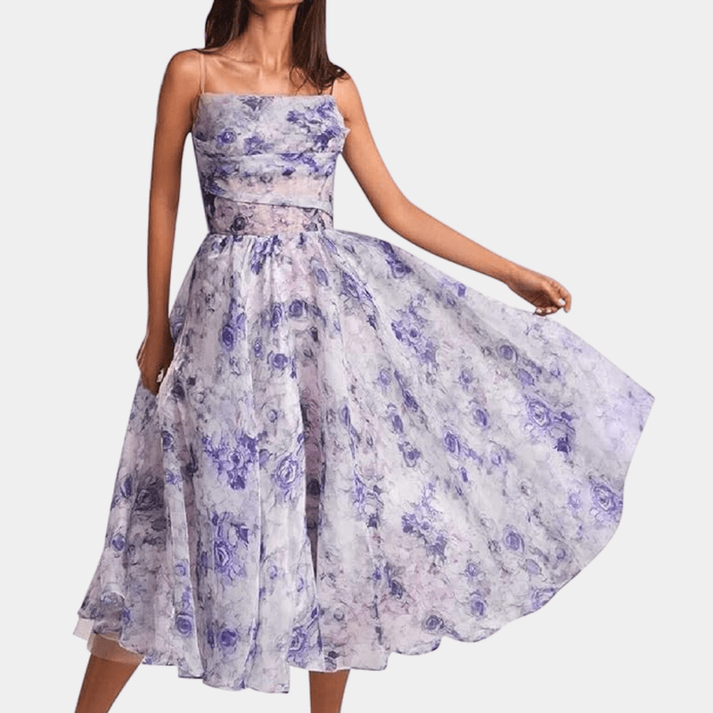 Robe Mi Longue Femme Design Unique Tissu Légère Respirant 6
