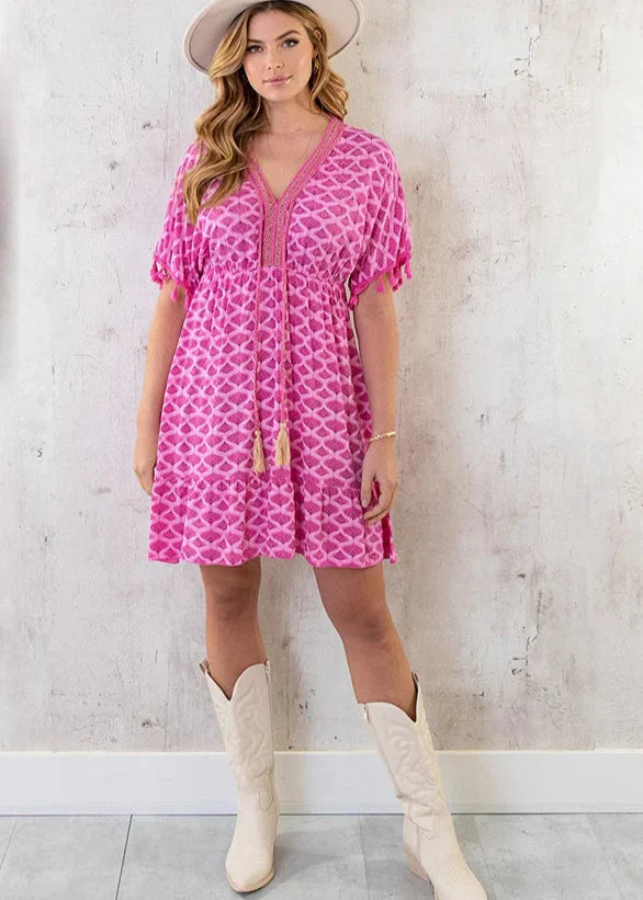 Robe Midi Femme Ample en Tissu Respirant 1
