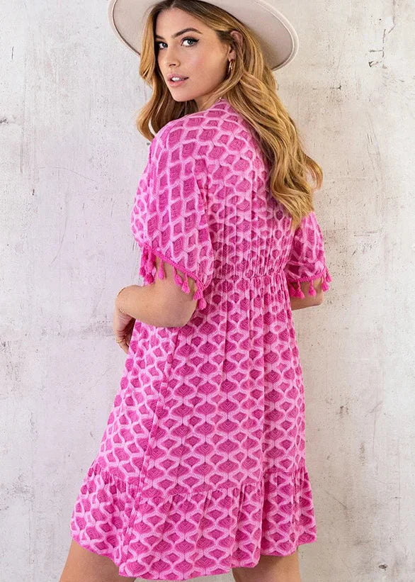 Robe Midi Femme Ample en Tissu Respirant 2