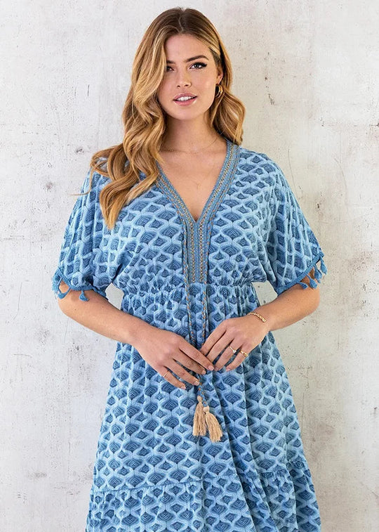 Robe Midi Femme Ample en Tissu Respirant 3
