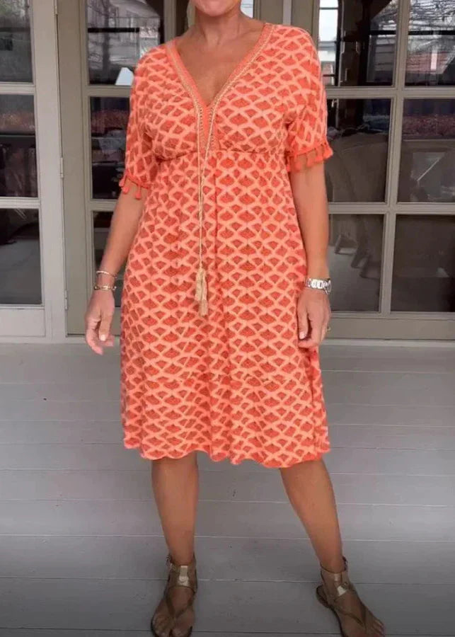 Robe Midi Femme Ample en Tissu Respirant 5
