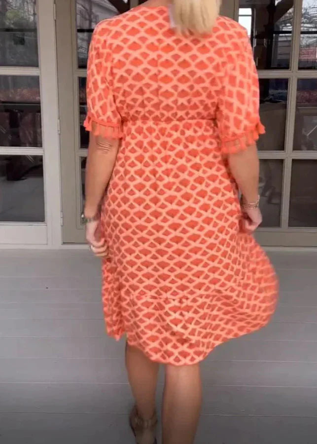 Robe Midi Femme Ample en Tissu Respirant 6