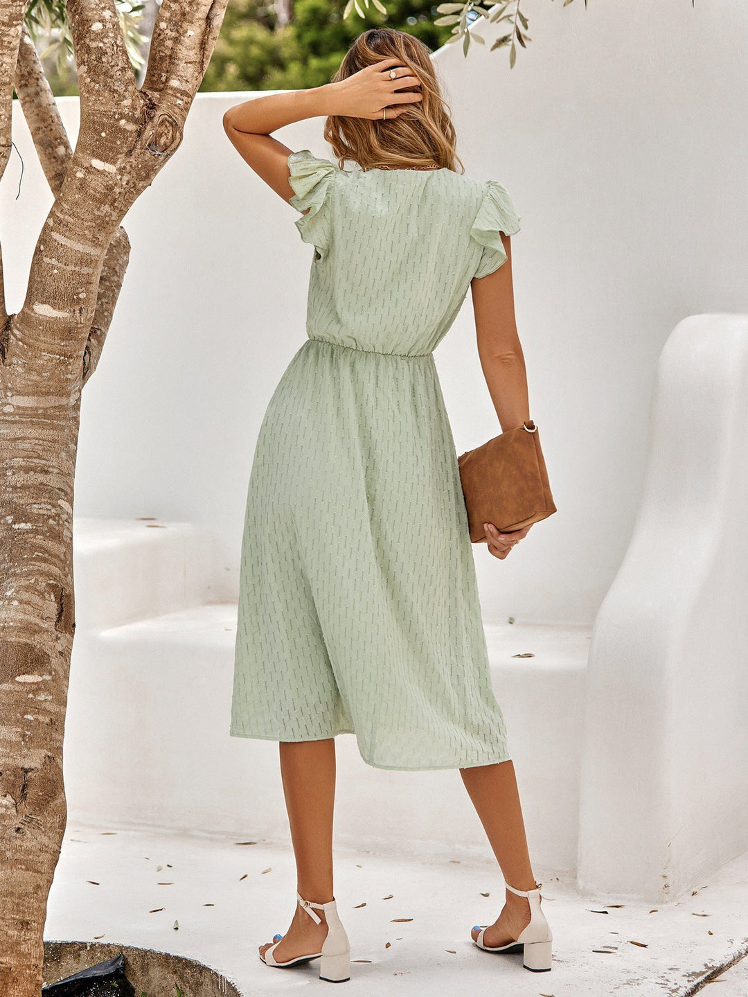 Robe Midi Femme Chic Polyvalente Élégante 5