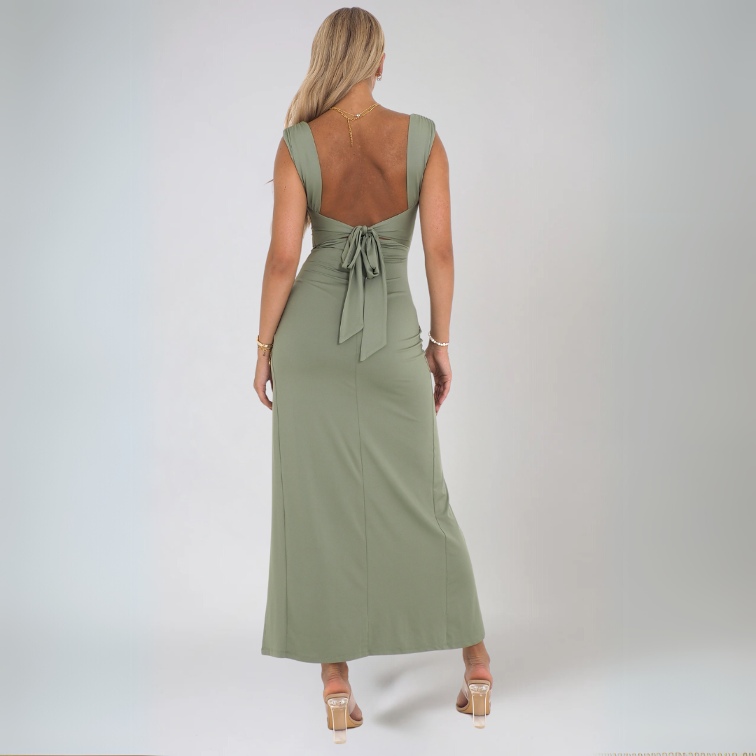 Robe Midi Femme Chic en Polyester Élégante et Confortable 2