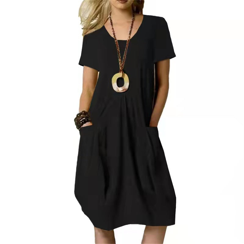 Robe Midi Femme Style Moderne en Tissu Léger 2