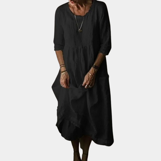 Robe Midi Femme à Manches Longues 3