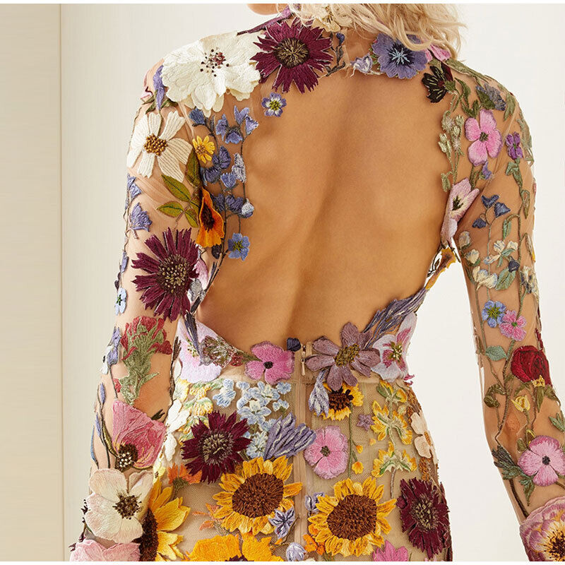 Robe Midi Fleurie pour Femmes Chic 1