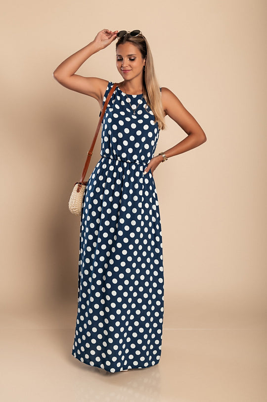 Robe Midi à Pois pour Femme Élégante et Classique 1