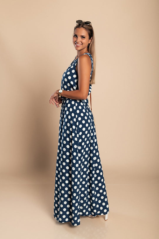 Robe Midi à Pois pour Femme Élégante et Classique 2