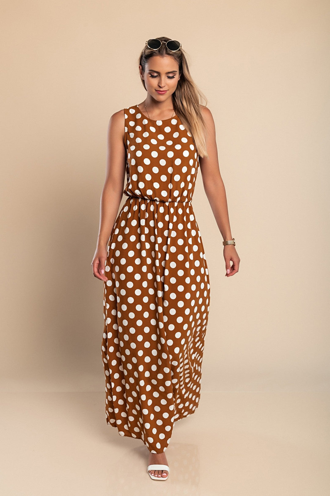 Robe Midi à Pois pour Femme Élégante et Classique 4