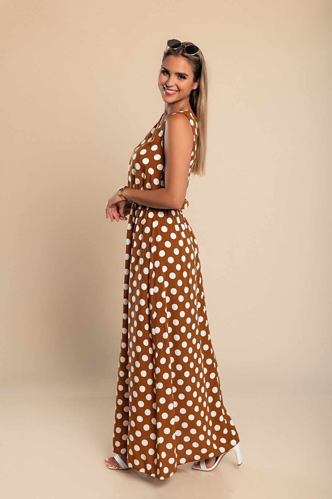 Robe Midi à Pois pour Femme Élégante et Classique 6