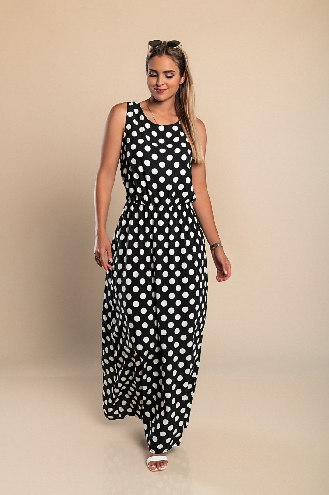Robe Midi à Pois pour Femme Élégante et Classique 8