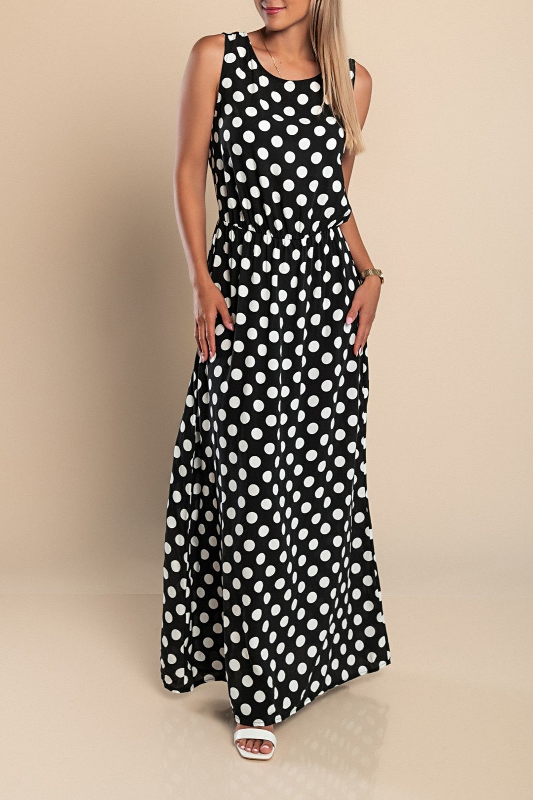 Robe Midi à Pois pour Femme Élégante et Classique 9