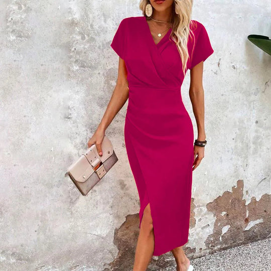 Robe Mini Femme Décontractée à Décolleté en V 9