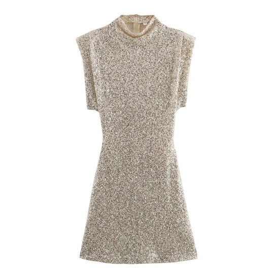 Robe Mini à Paillettes pour Femmes Chic 4