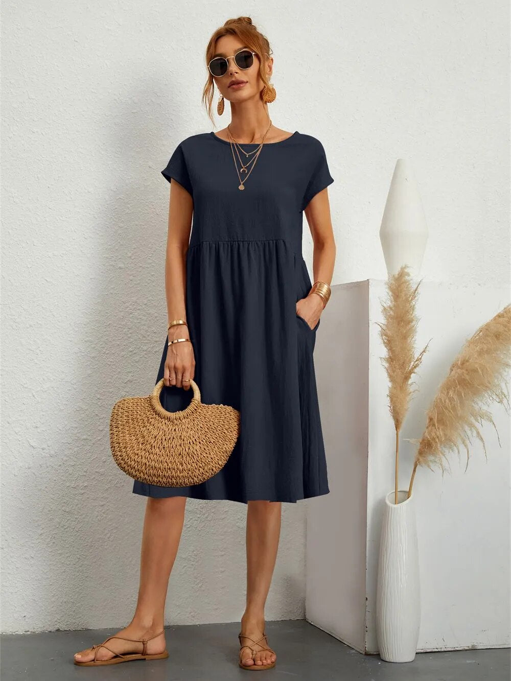 Robe Moderne Femme Élégante en Tissu de Qualité 13
