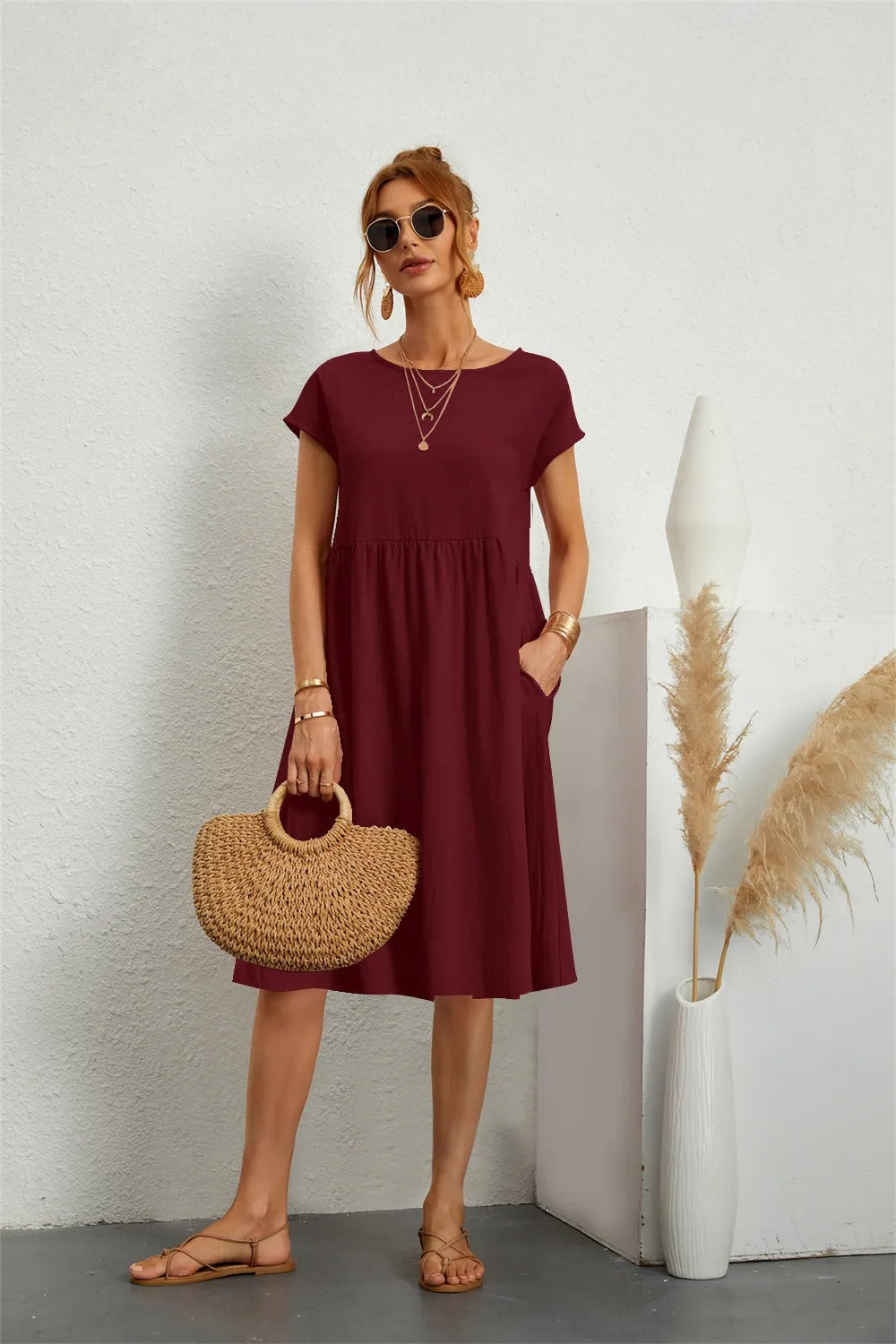 Robe Moderne Femme Élégante en Tissu de Qualité 14