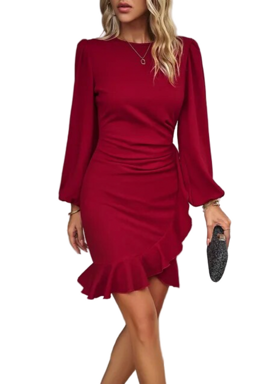 Robe Moulante à Volants pour Femmes 0