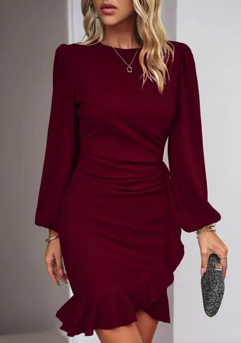 Robe Moulante à Volants pour Femmes 5